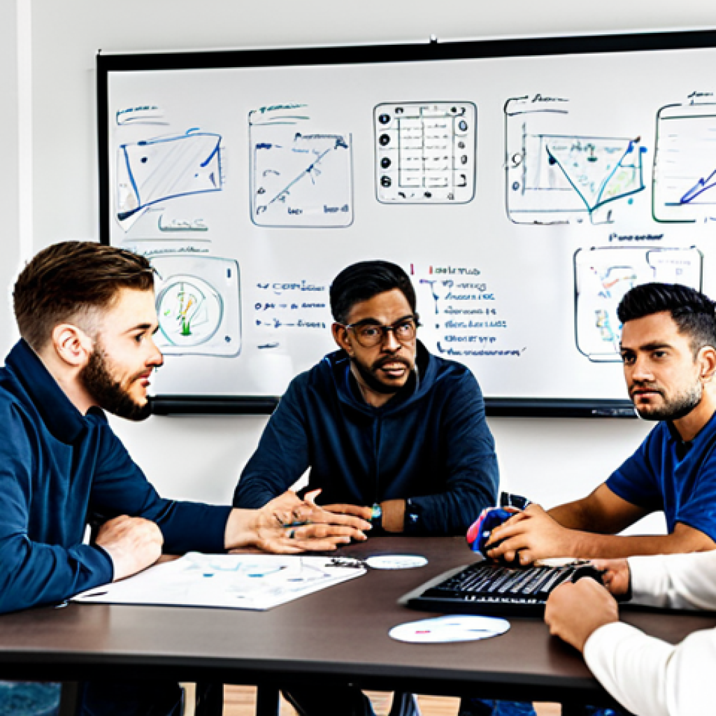 Strategy Meeting**

"A diverse team of professional gamers, fully clothed in modest gaming attire, gathered around a table discussing strategy. Whiteboard in the background with game diagrams. Bright, well-lit room. Safe for work, appropriate content, professional setting, perfect anatomy, natural proportions, well-formed hands, proper finger count, family-friendly."

**